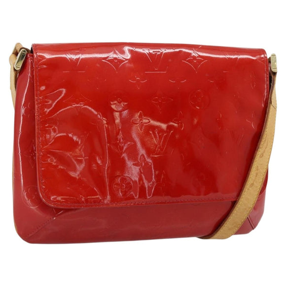 LOUIS VUITTON Monogram Vernis Thompson Street Bag Red Rouge M91094 Auth 182774