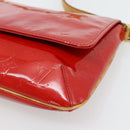 LOUIS VUITTON Monogram Vernis Thompson Street Bag Red Rouge M91094 Auth 182774-9