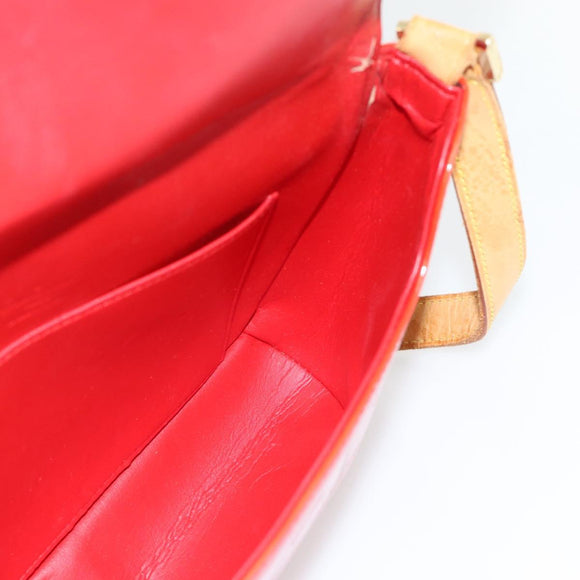 LOUIS VUITTON Monogram Vernis Thompson Street Bag Red Rouge M91094 Auth 182774