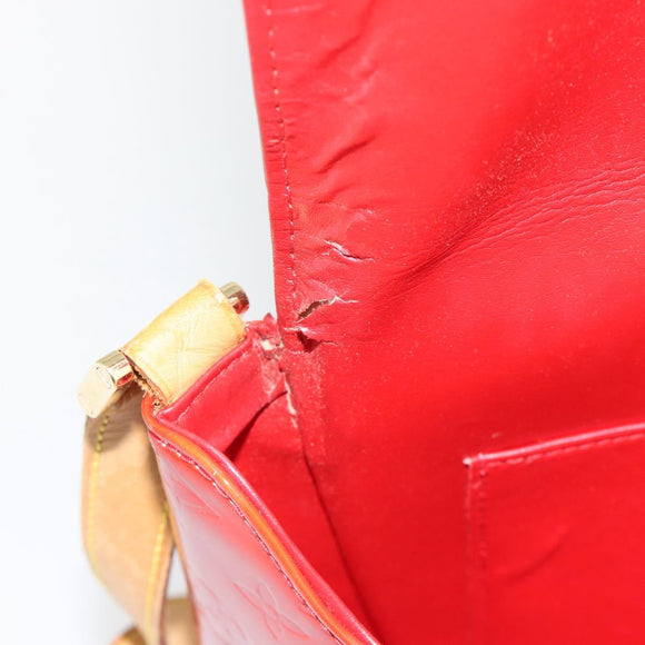 LOUIS VUITTON Monogram Vernis Thompson Street Bag Red Rouge M91094 Auth 182774