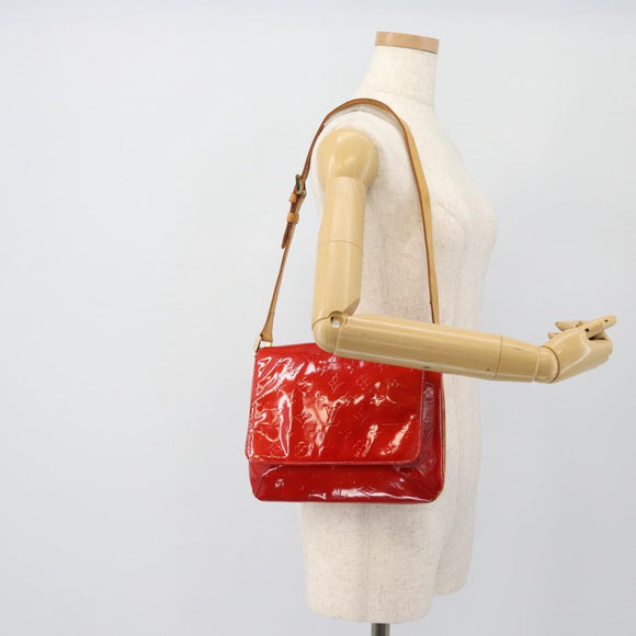 LOUIS VUITTON Monogram Vernis Thompson Street Bag Red Rouge M91094 Auth 182774