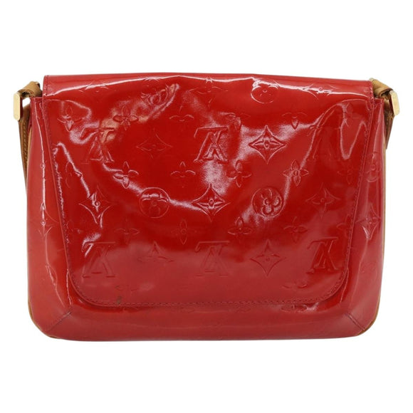LOUIS VUITTON Monogram Vernis Thompson Street Bag Red Rouge M91094 Auth 182774