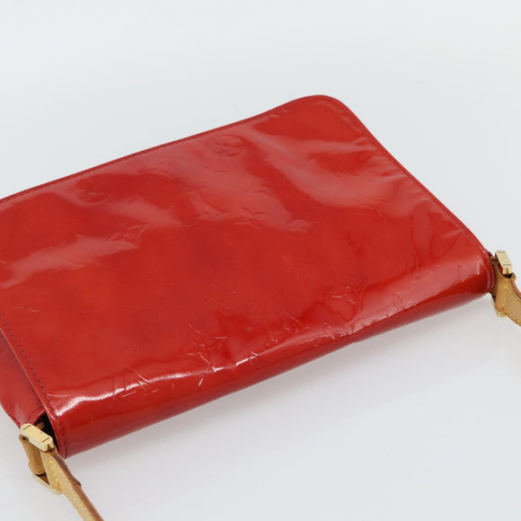 LOUIS VUITTON Monogram Vernis Thompson Street Bag Red Rouge M91094 Auth 182774