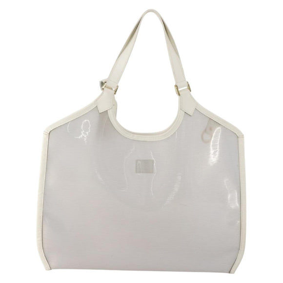 LOUIS VUITTON Epi Plage Lagoon Bay Tote Bag White Clear M92151 LV Auth 182775A