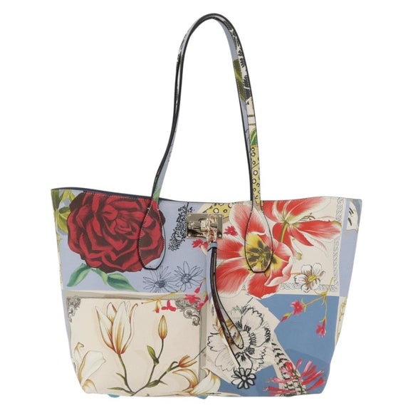 Salvatore Ferragamo Gancini Tote Bag Leather Multicolor Gold Auth 182776SAM