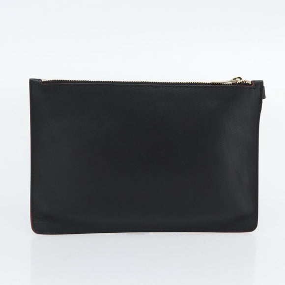 Salvatore Ferragamo Gancini Hand Bag Leather 2way Black Gold Auth 182777V