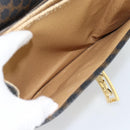 CELINE Macadam Canvas Horse Carriage Bag PVC Leather Black Gold Auth 182778V-24