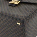 CELINE Macadam Canvas Vanity Horse Carriage Bag PVC Leder Schwarz Auth 182779V-9