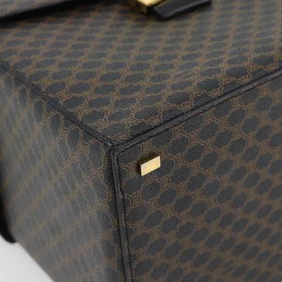 CELINE Macadam Canvas Vanity Horse Carriage Bag PVC Leder Schwarz Auth 182779V