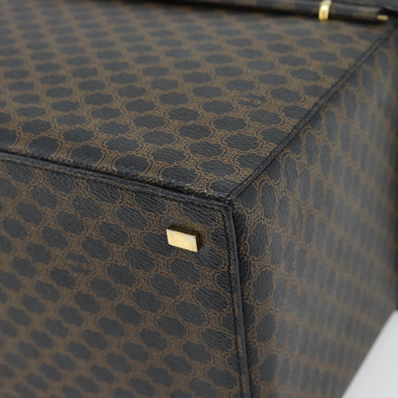 CELINE Macadam Canvas Vanity Horse Carriage Bag PVC Leder Schwarz Auth 182779V