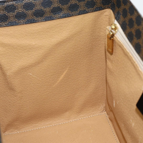 CELINE Macadam Canvas Vanity Horse Carriage Bag PVC Leder Schwarz Auth 182779V