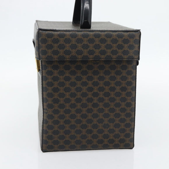 CELINE Macadam Canvas Vanity Horse Carriage Bag PVC Leder Schwarz Auth 182779V