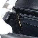 GUCCI Web Sherry Line Shoulder Bag Leather Black Gold Red Auth 182780A-21