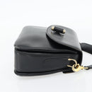 GUCCI Web Sherry Line Shoulder Bag Leather Black Gold Red Auth 182780A-4