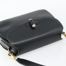 GUCCI Web Sherry Line Shoulder Bag Leather Black Gold Red Auth 182780A-6