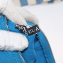 HERMES Cannes MM Hand Bag Canvas Blue Silver Auth 182782A-23