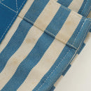 HERMES Cannes MM Hand Bag Canvas Blue Silver Auth 182782A-25
