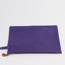 HERMES Cannes MM Hand Bag Canvas Purple Silver Auth 182783A-19