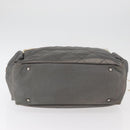 CHANEL Paris Biarritz MM Tote Bag Coated Canvas Silver CC Auth 182784-6