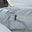 CHANEL Paris Biarritz MM Tote Bag Coated Canvas Silver CC Auth 182784-22