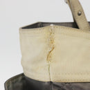 CHANEL Paris Biarritz MM Tote Bag Coated Canvas Silver CC Auth 182784-3