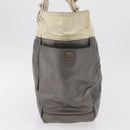 CHANEL Paris Biarritz MM Tote Bag Coated Canvas Silver CC Auth 182784-4