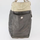 CHANEL Paris Biarritz MM Tote Bag Coated Canvas Silver CC Auth 182784-5