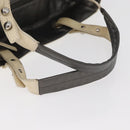 CHANEL Paris Biarritz MM Tote Bag Coated Canvas Silver CC Auth 182784-8