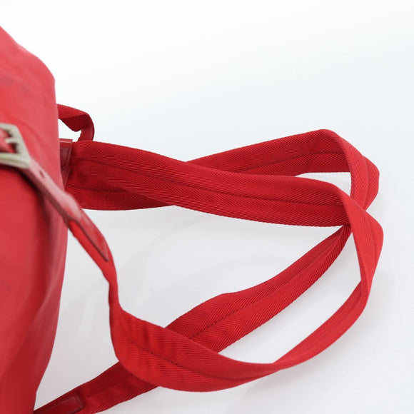PRADA Backpack Nylon Red Silver Auth 182785A