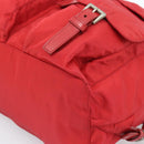 PRADA Backpack Nylon Red Silver Auth 182785A-16