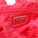 PRADA Backpack Nylon Red Silver Auth 182785A-21