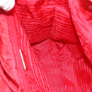 PRADA Backpack Nylon Red Silver Auth 182785A-22