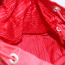 PRADA Backpack Nylon Red Silver Auth 182785A-23