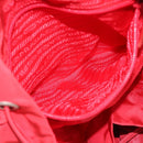 PRADA Backpack Nylon Red Silver Auth 182785A-25