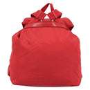 PRADA Backpack Nylon Red Silver Auth 182785A-2