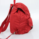 PRADA Backpack Nylon Red Silver Auth 182785A-3