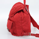 PRADA Backpack Nylon Red Silver Auth 182785A-4