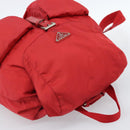 PRADA Backpack Nylon Red Silver Auth 182785A-6