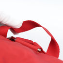 PRADA Backpack Nylon Red Silver Auth 182785A-14
