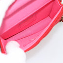 CHANEL Chain Mini Matelasse 12 Umhängetasche Baumwolle Rot Gold CC Auth 182786SM-10