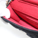 CHANEL Chain Mini Matelasse 12 Shoulder Bag Cotton Black Gold CC Auth 182787SM-19