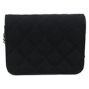 CHANEL Chain Mini Matelasse 12 Shoulder Bag Cotton Black Gold CC Auth 182787SM-3