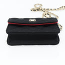 CHANEL Chain Mini Matelasse 12 Shoulder Bag Cotton Black Gold CC Auth 182787SM-9