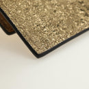VERSACE Chain Shoulder Pouch Card Case Leather Gold Auth 182790V-15
