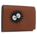 LOEWE Studio Ghibli Collaboration Compact Wallet Leather Brown Auth 182792SM-1