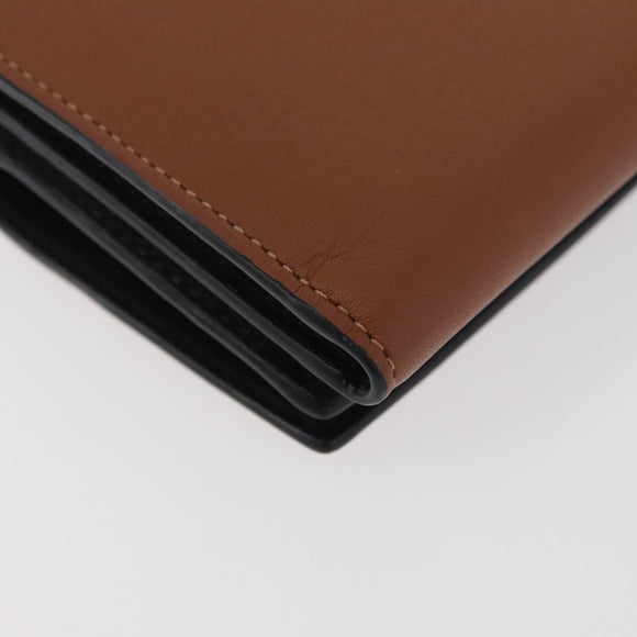 LOEWE Studio Ghibli Collaboration Compact Wallet Leather Brown Auth 182792SM