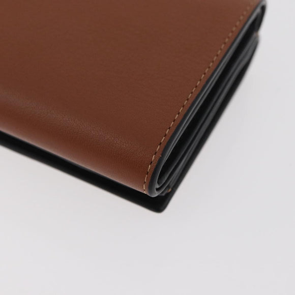 LOEWE Studio Ghibli Collaboration Compact Wallet Leather Brown Auth 182792SM