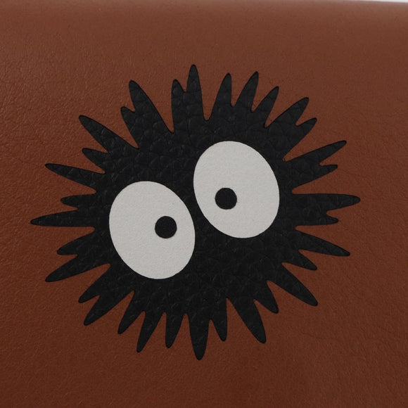 LOEWE Studio Ghibli Collaboration Compact Wallet Leather Brown Auth 182792SM