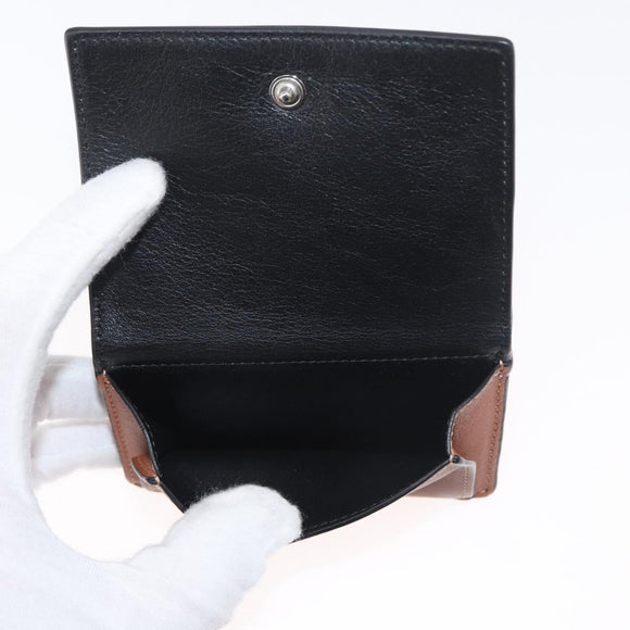LOEWE Studio Ghibli Collaboration Compact Wallet Leather Brown Auth 182792SM