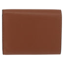 LOEWE Studio Ghibli Collaboration Compact Wallet Leather Brown Auth 182792SM-3